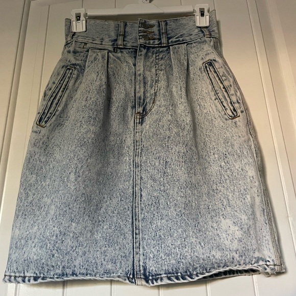 Jeanjer Jeans Vintage High Waisted Acid Wash Skirt Size 7/8 - Picture 1 of 5